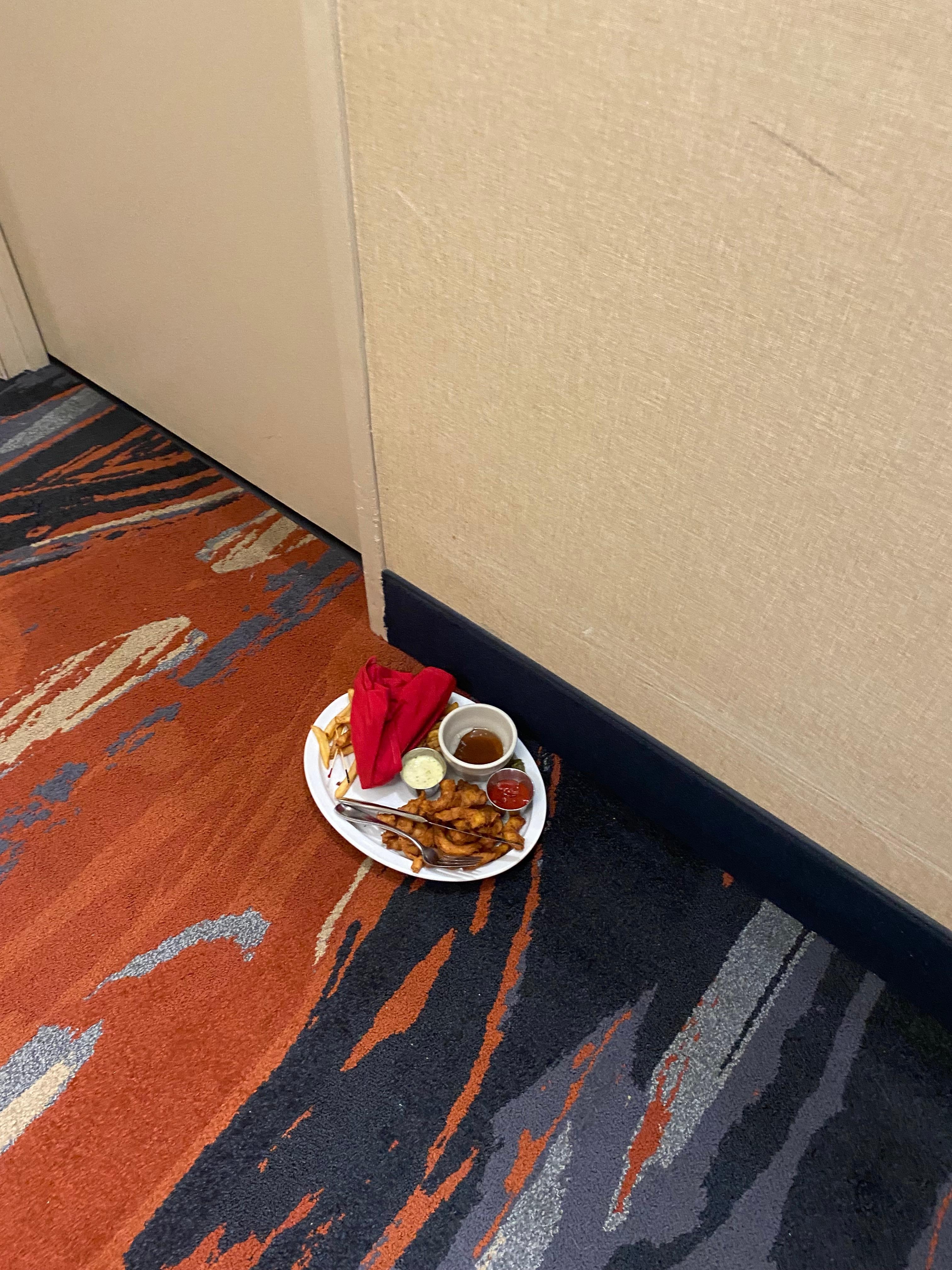 Food in the hall that sat there for a full day