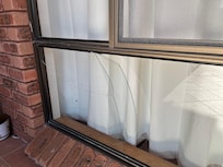 Room window was broken that was unsafe for kids as well as safety at night