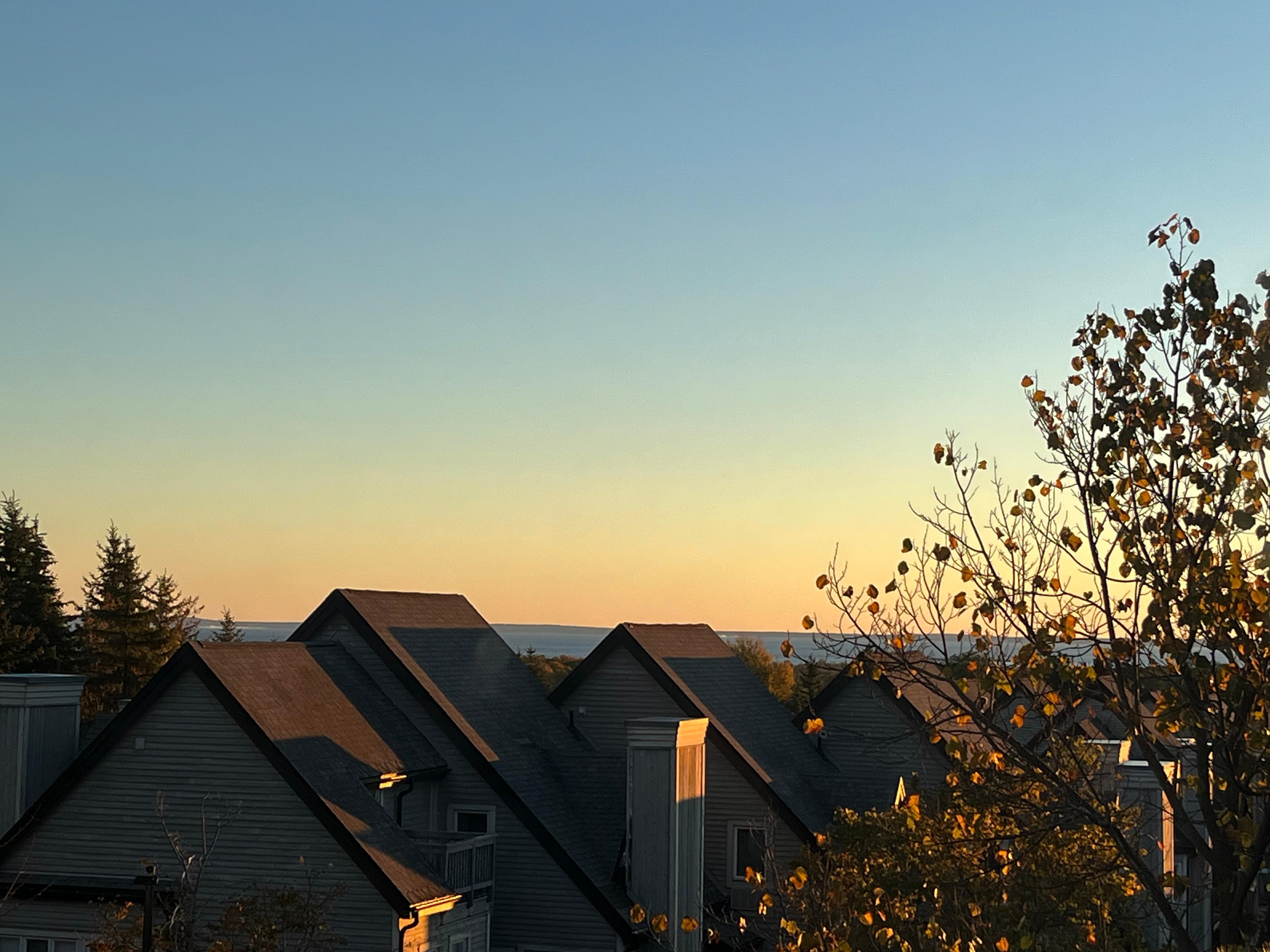 Sunrise from upper balcony