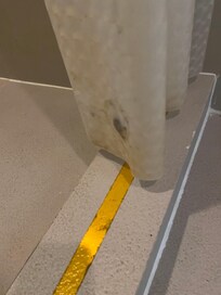 Dirty shower curtain