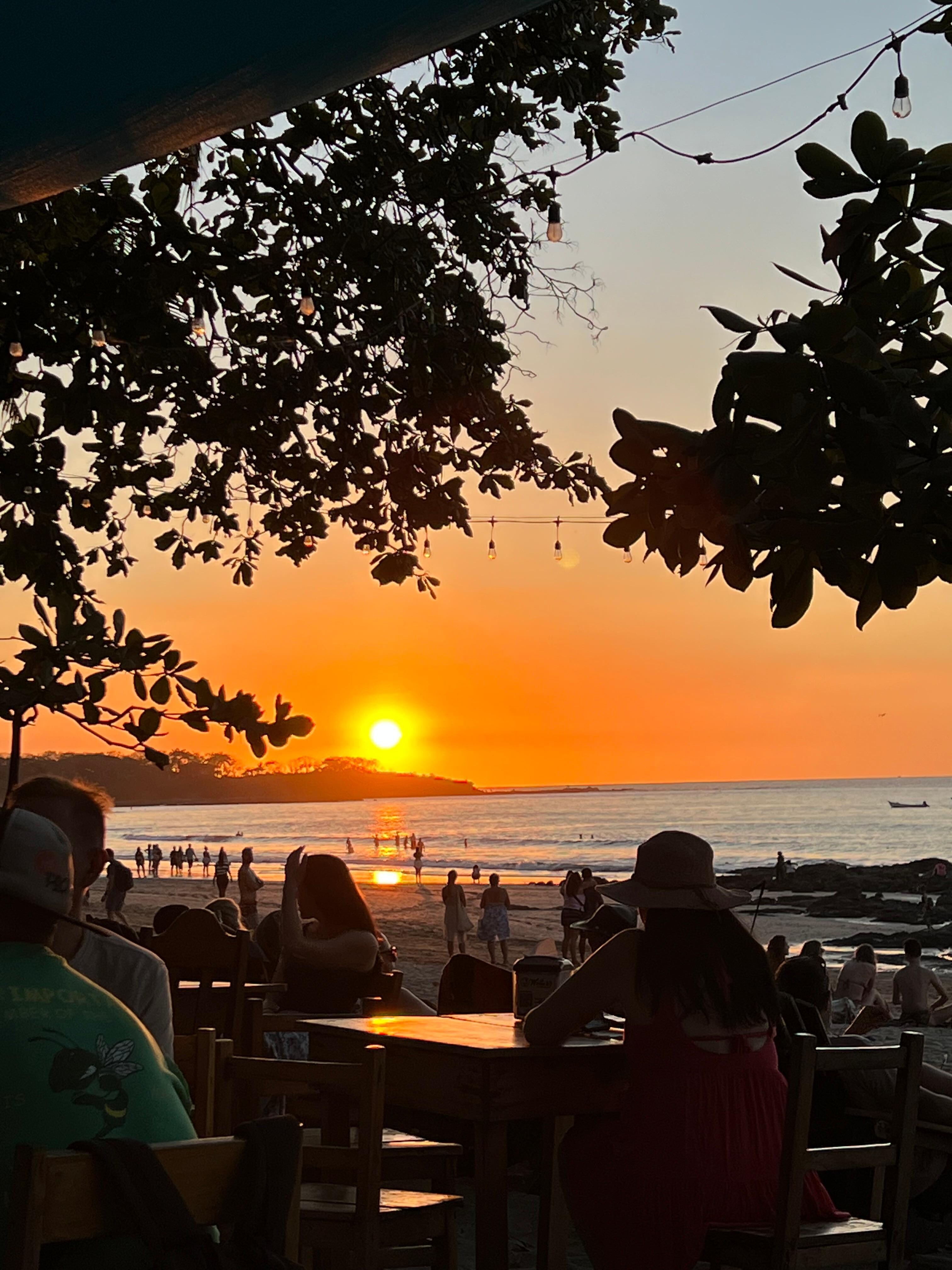 Sunset from the Beach club next door. Happy hour from 4-6