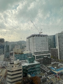 Construction on a rainy day