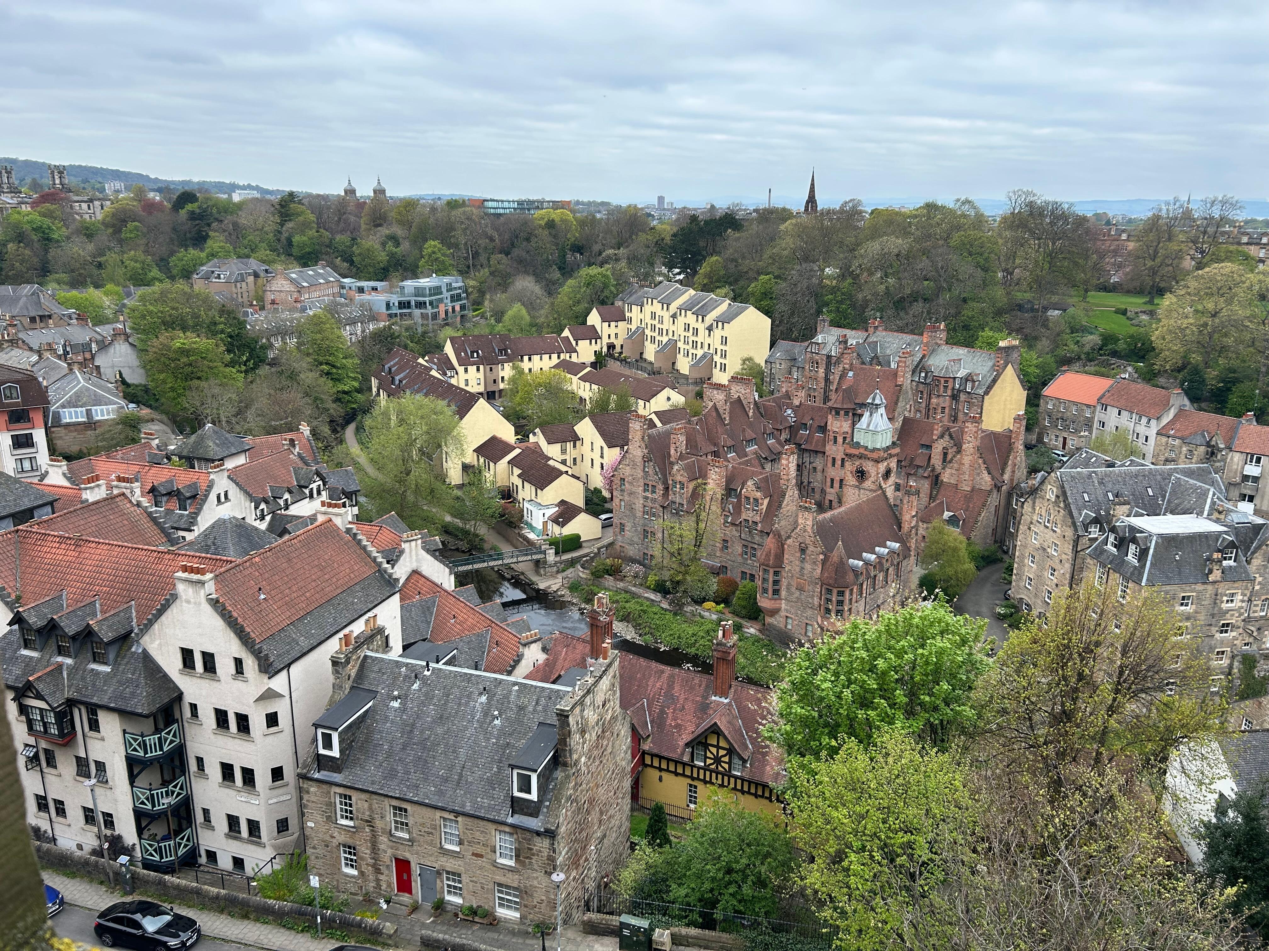 View from our bedroom window toward Water of Leith. 