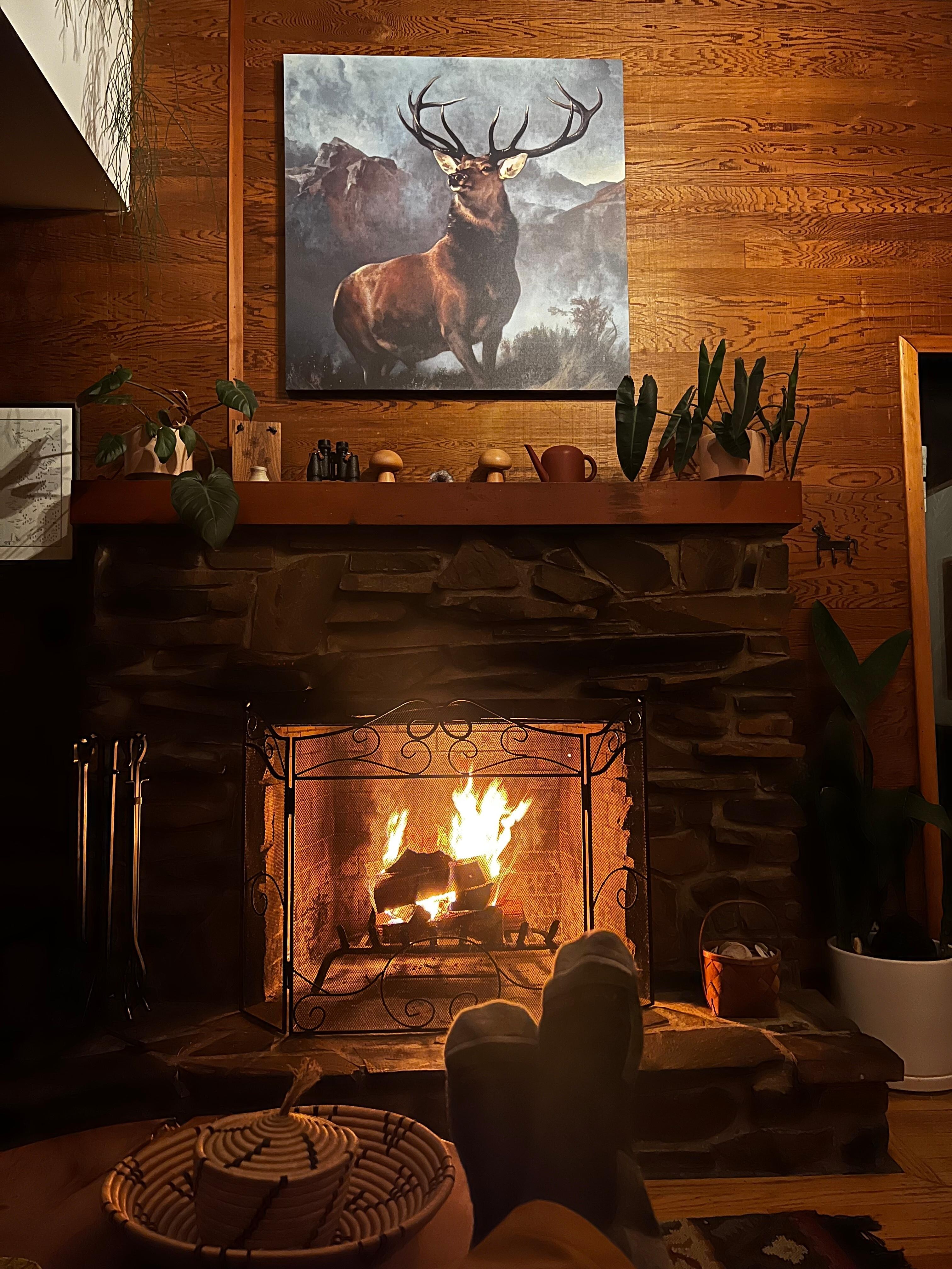 Evening by the fire.