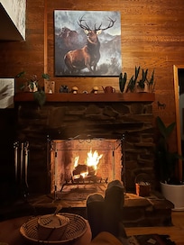 Evening by the fire.