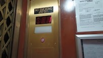 This was the inside of the antique elevator. Loved it!