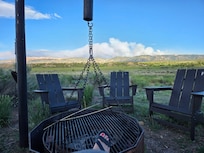 View of the house from the fire pit.