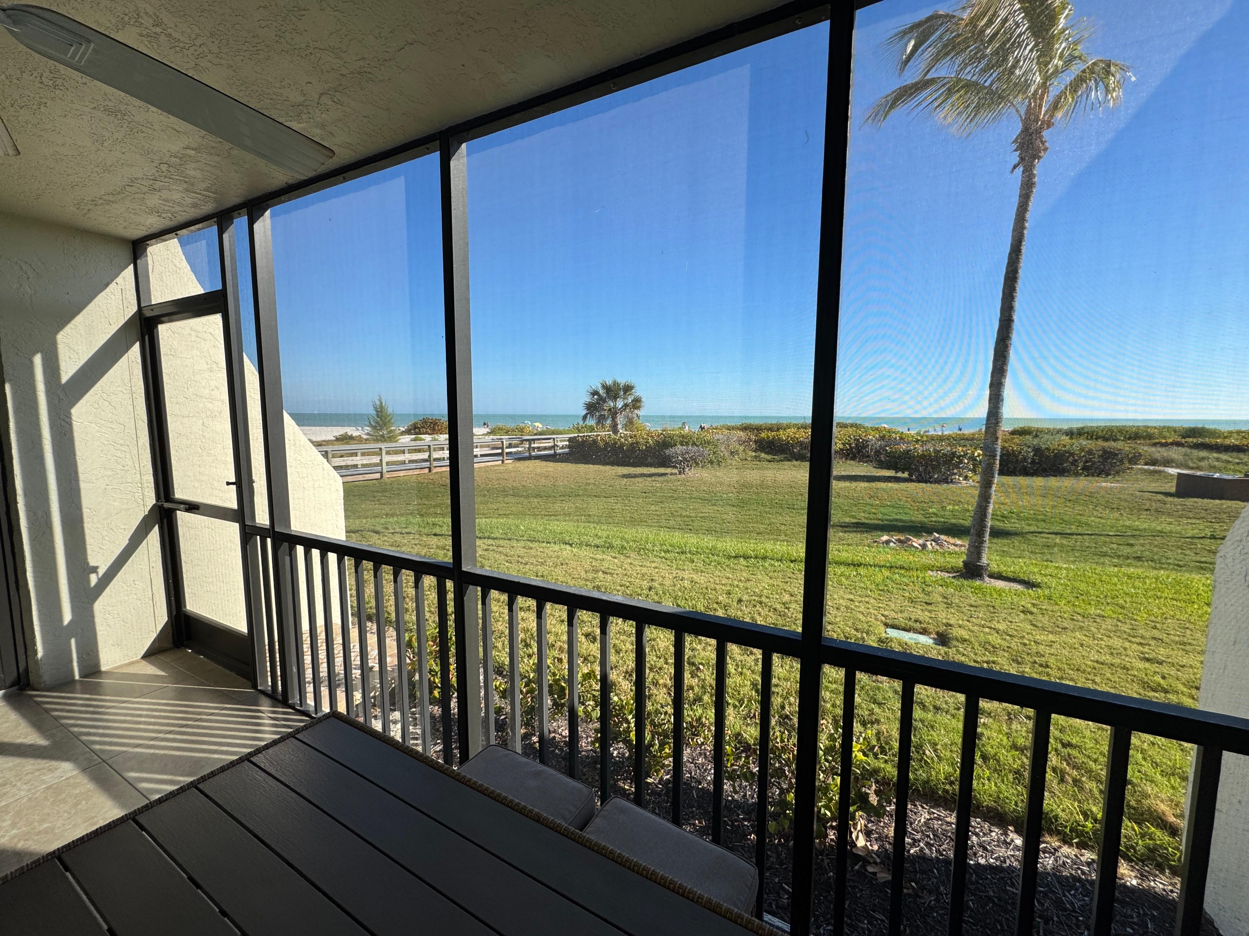 View from the screened in deck