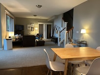 Dining and living from kitchen