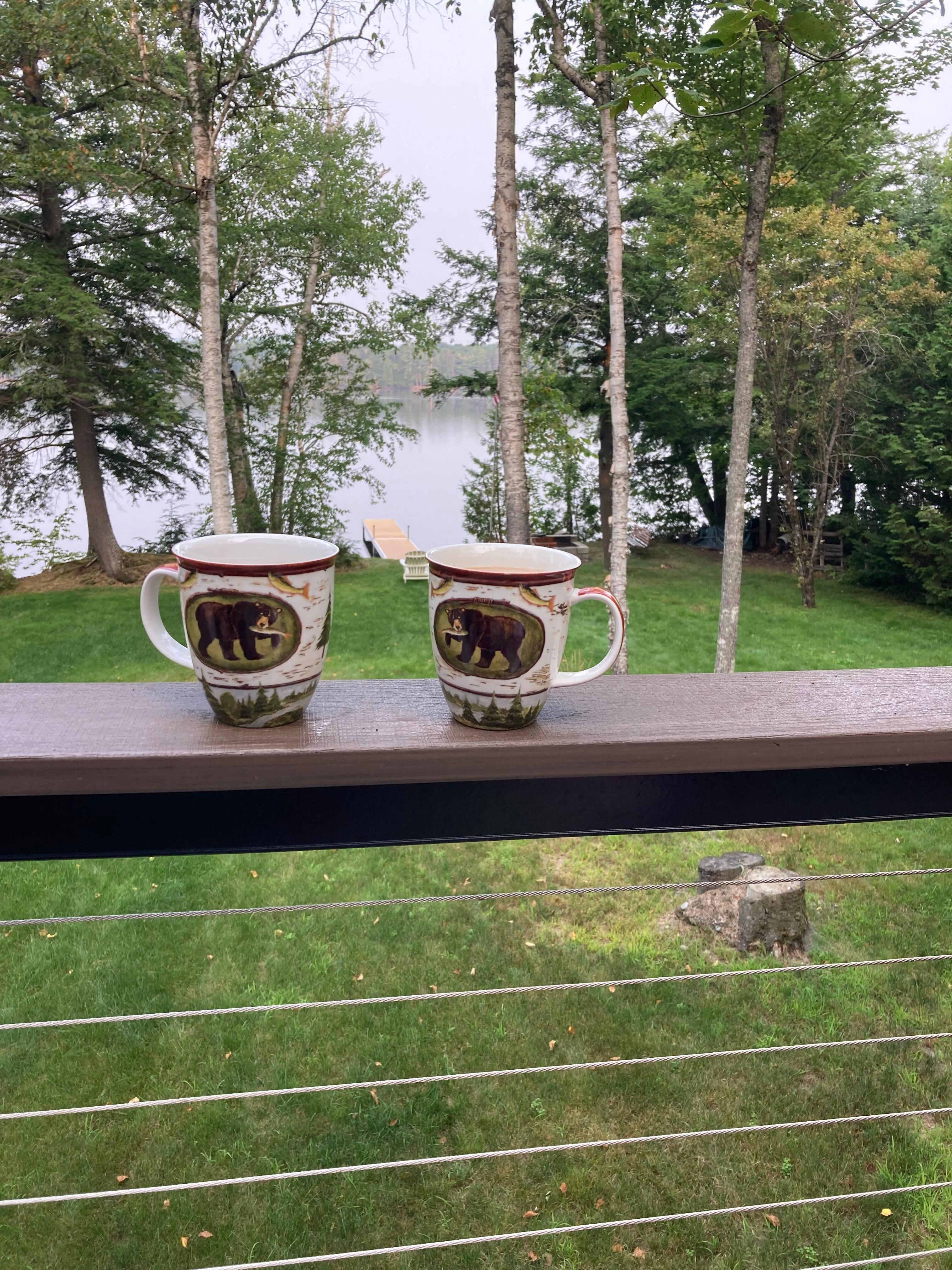 Morning coffee on the deck