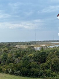 View from balcony looking out over the marsh. Numerous osprey and egrets dotted the area.