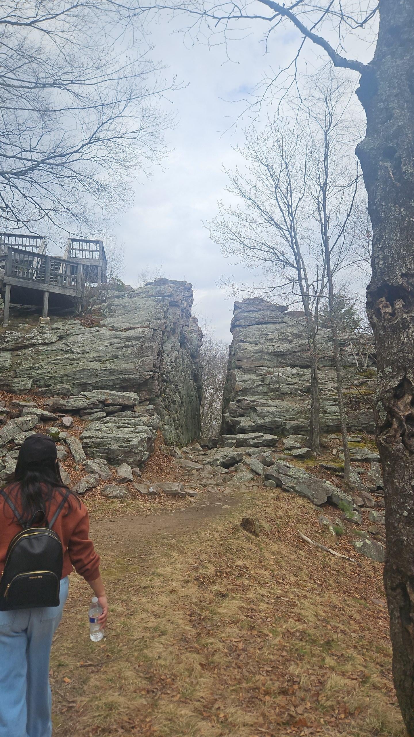 The hiking to the split rock was a great activity 
