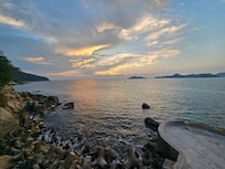 Atardecer en el club de playa