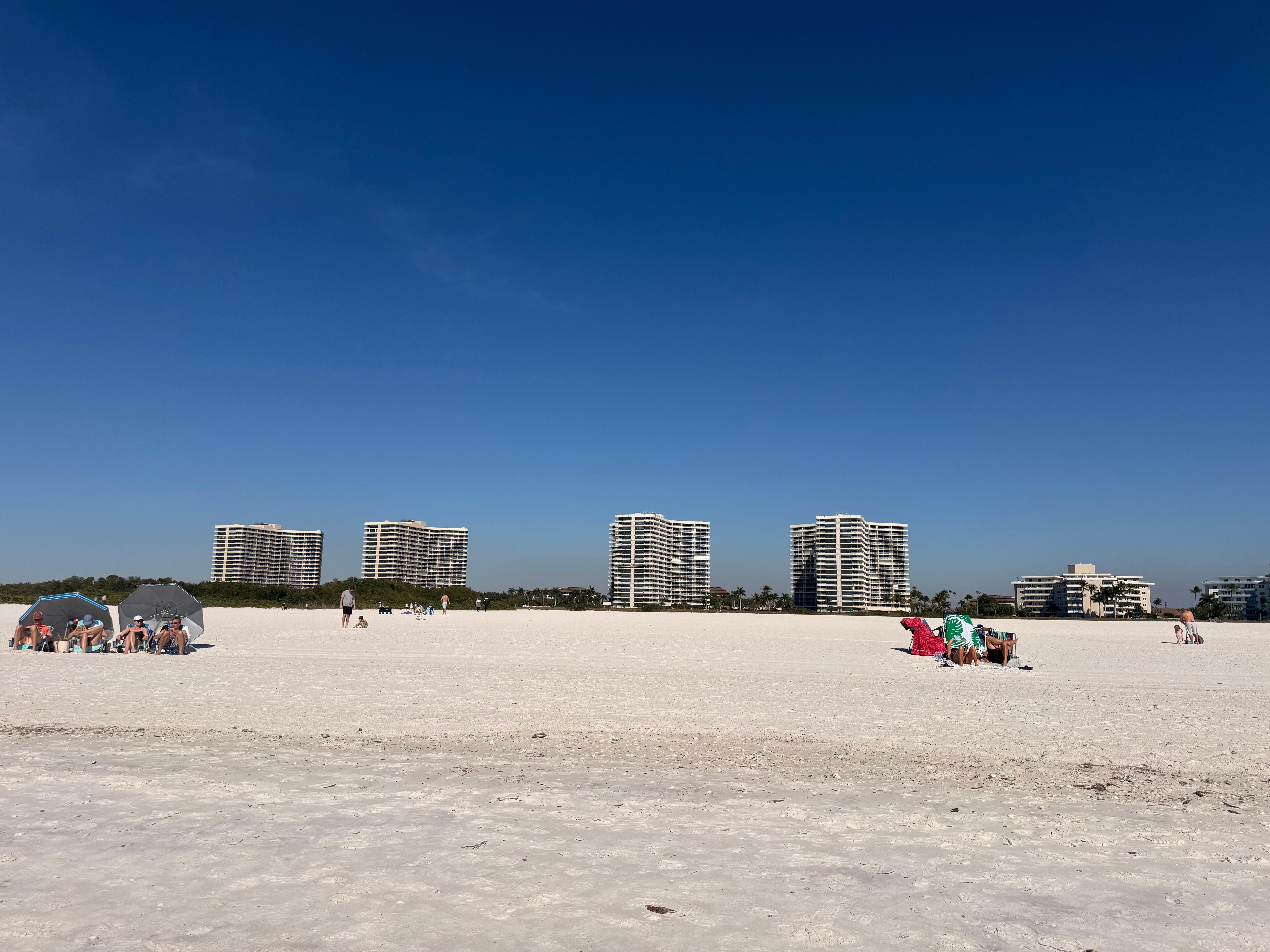 The four towers from the beach