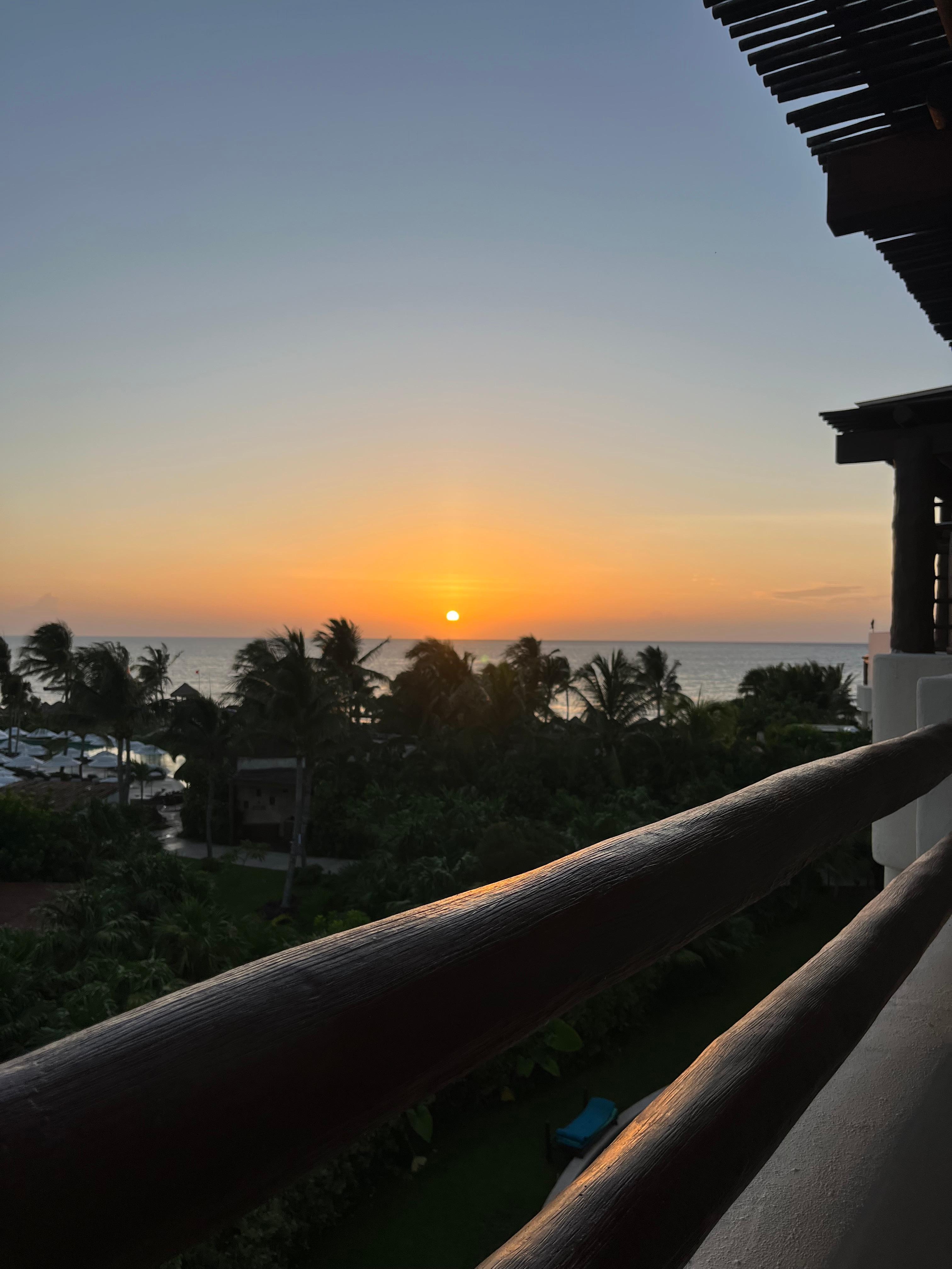 Sunrise from our balcony