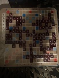 Scrabble every night!