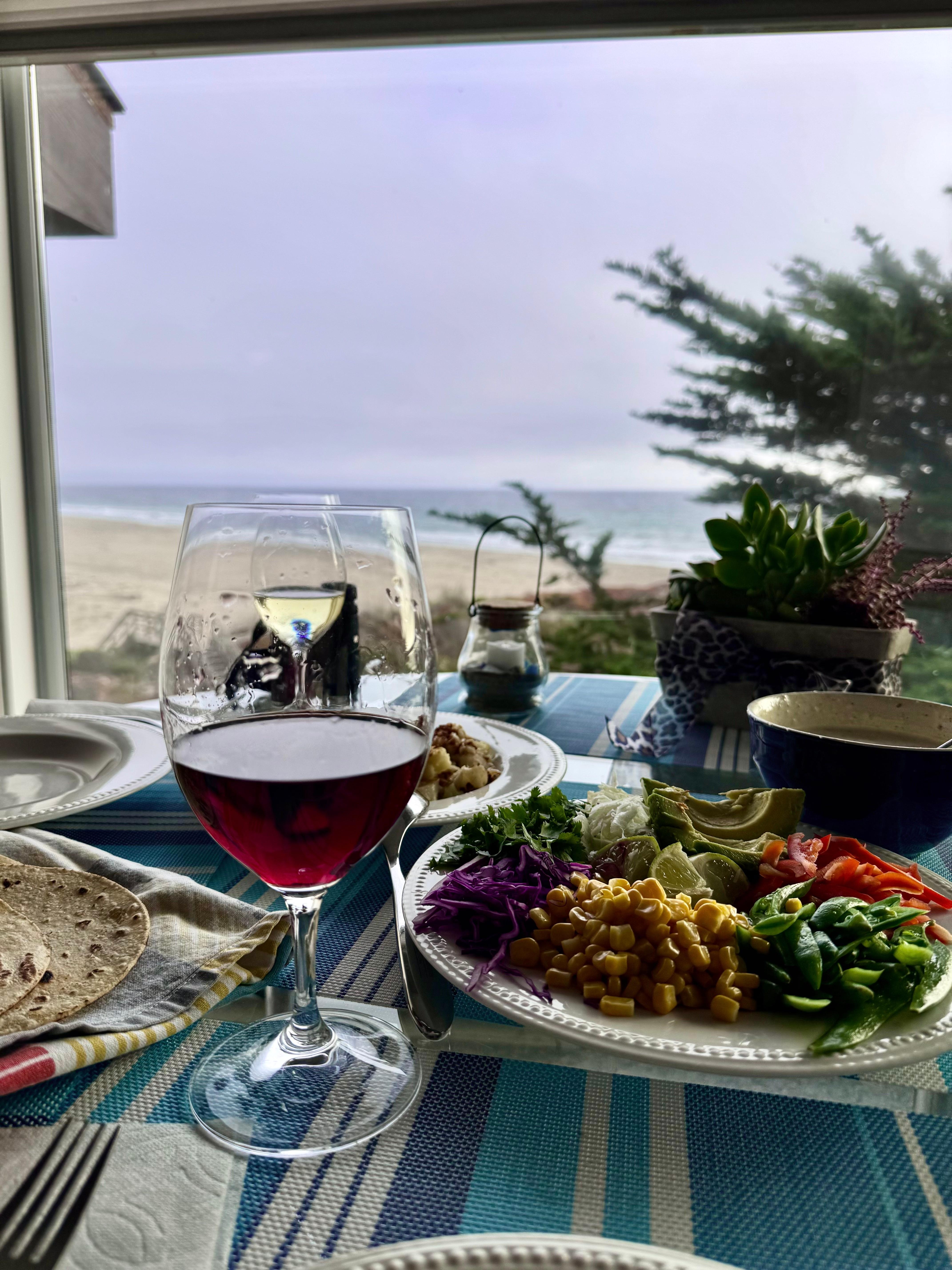 View from the dining room table. 