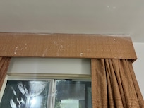 Sloppy paint on curtains