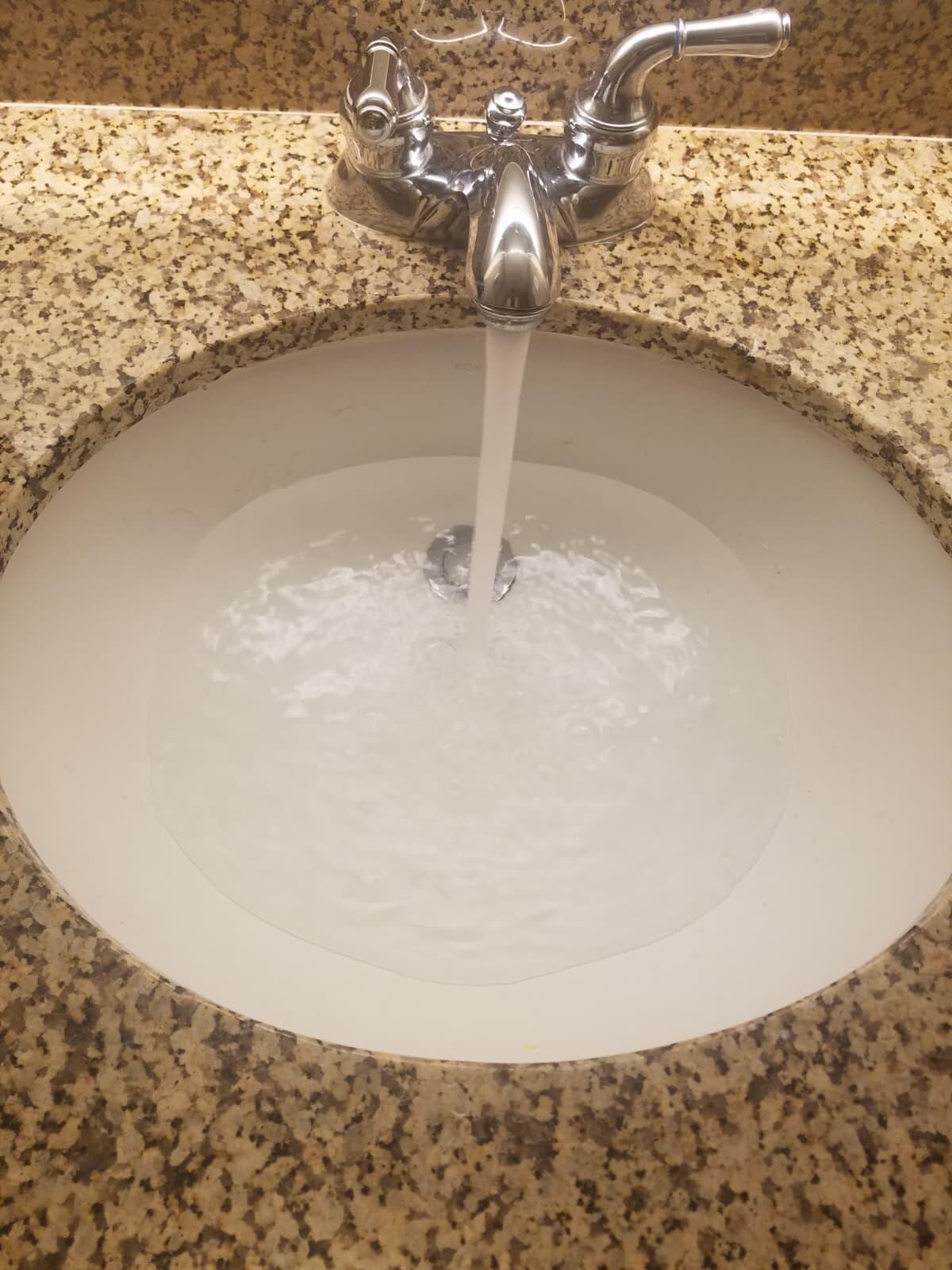 Water clogged at kitchen sink