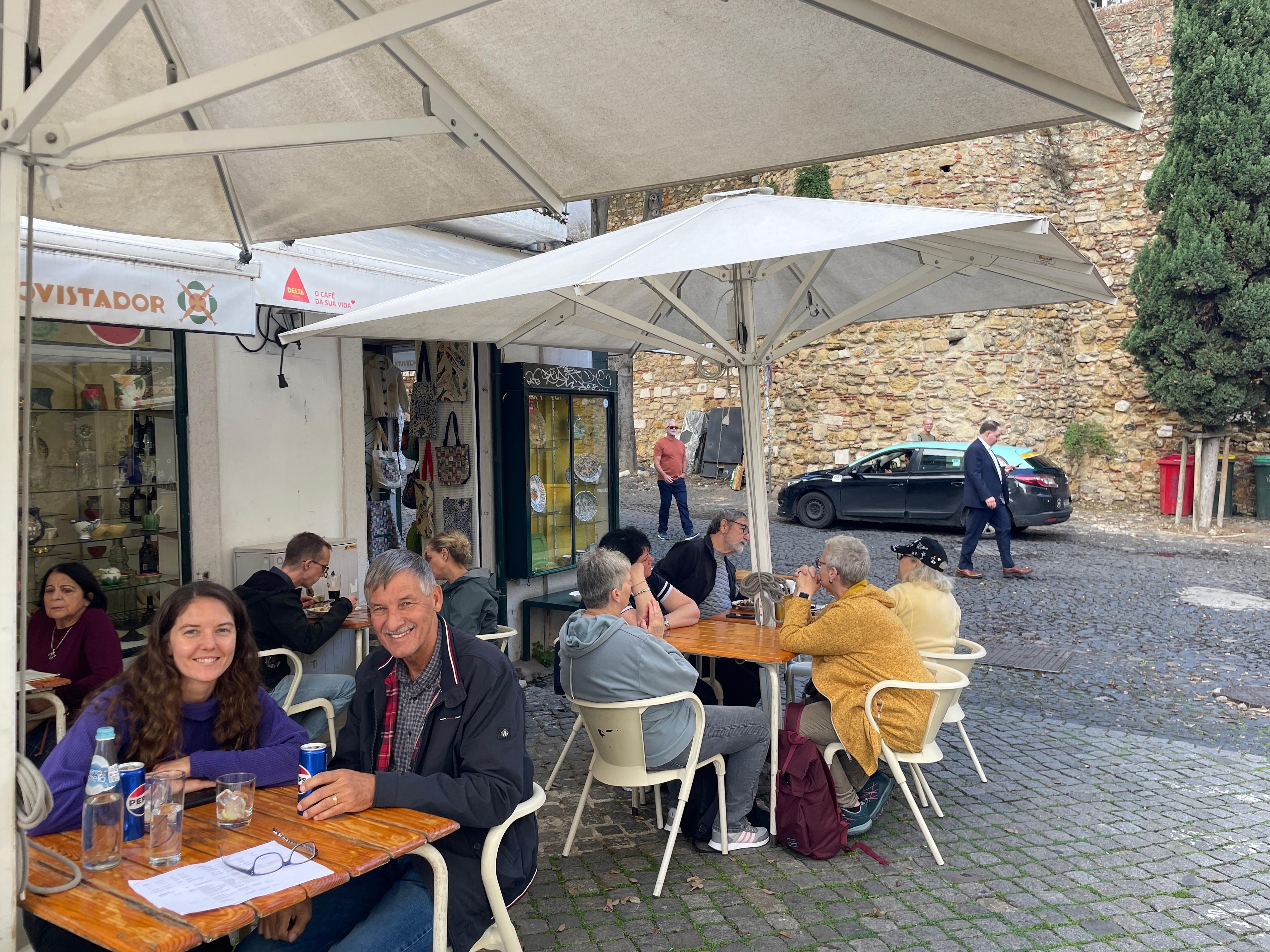 Lovely cafes right outside our door