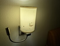 One of the bedroom light shades.