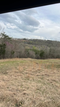 A view looking back towards the cabin