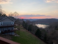 Beautiful sunset on property