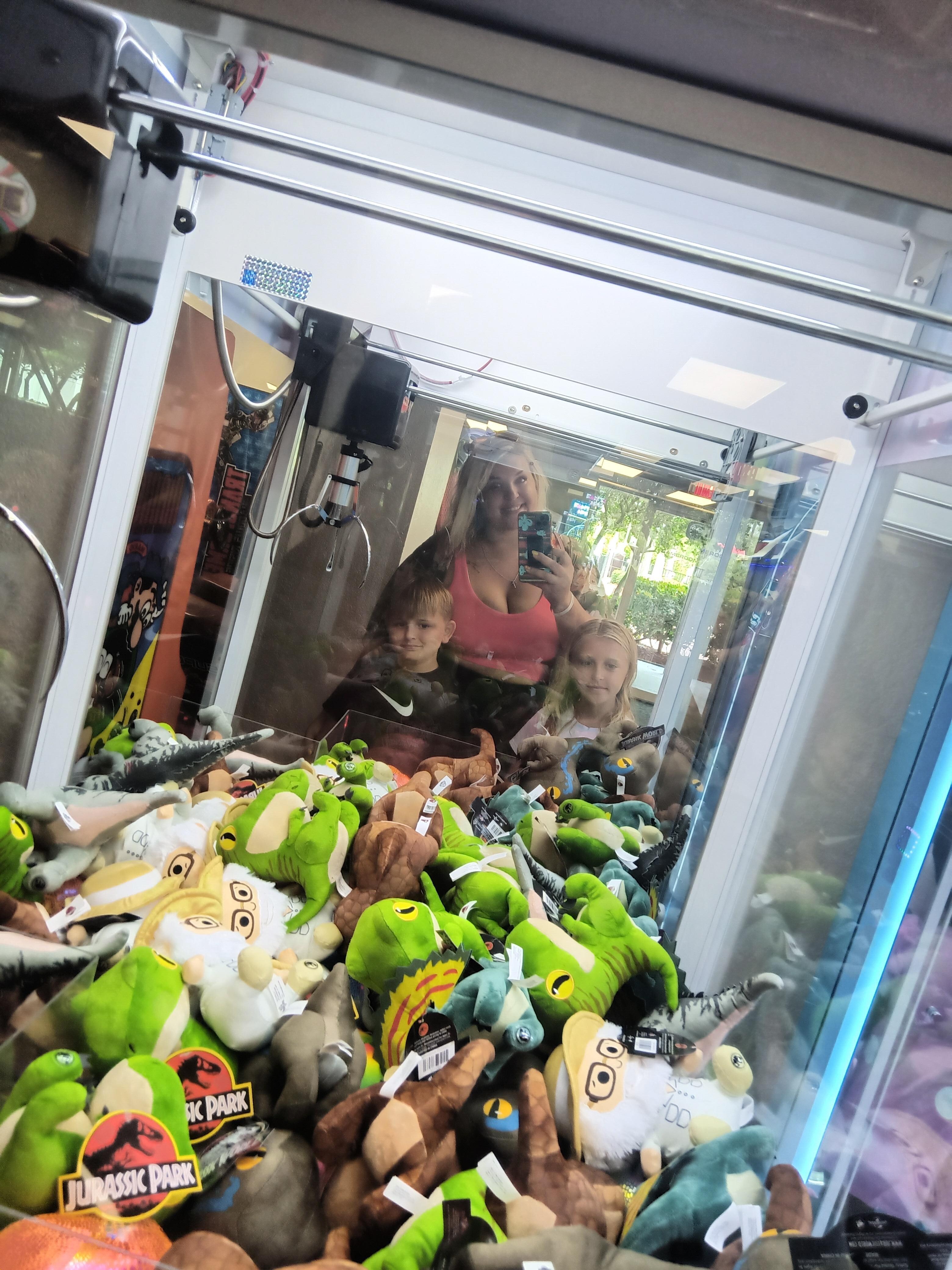 Kids and I at the hotel arcade room!