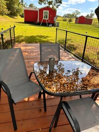 View if the cabin from the deck