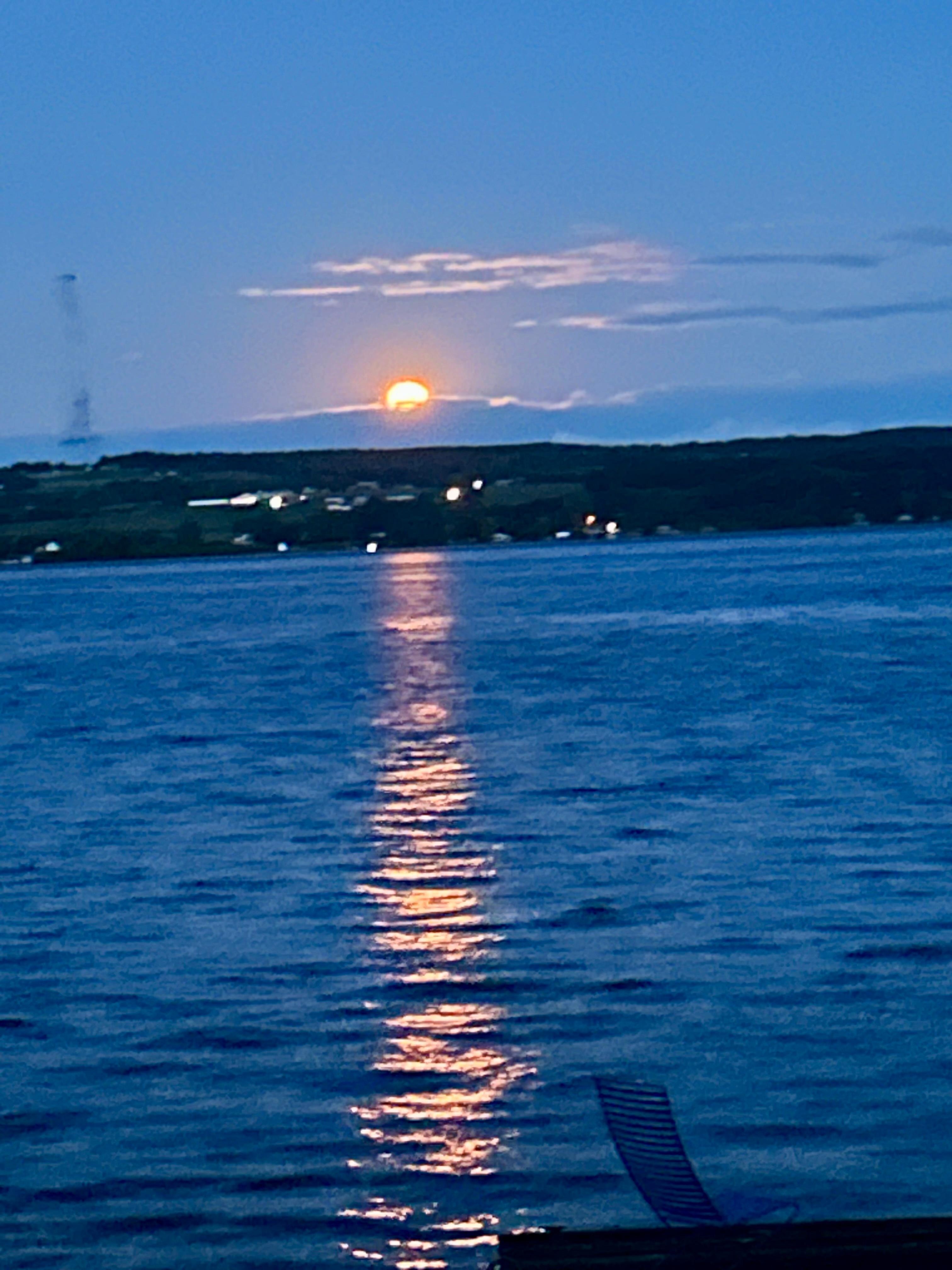 Moonlight on the lake