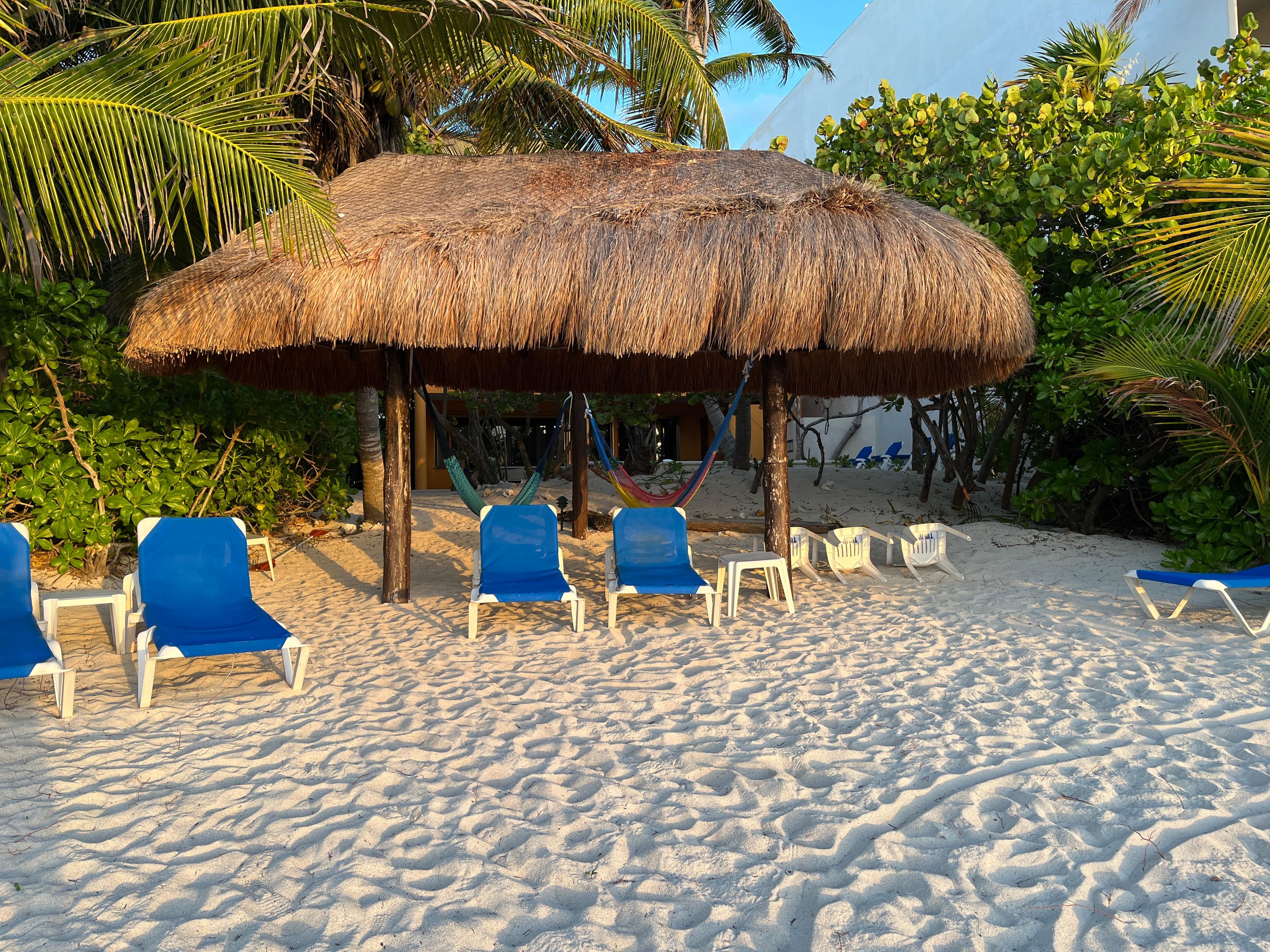 Private palapa! Perfect, shady place to read between swims. 