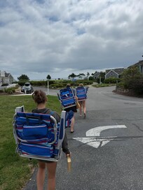 Short walk to the private beach.