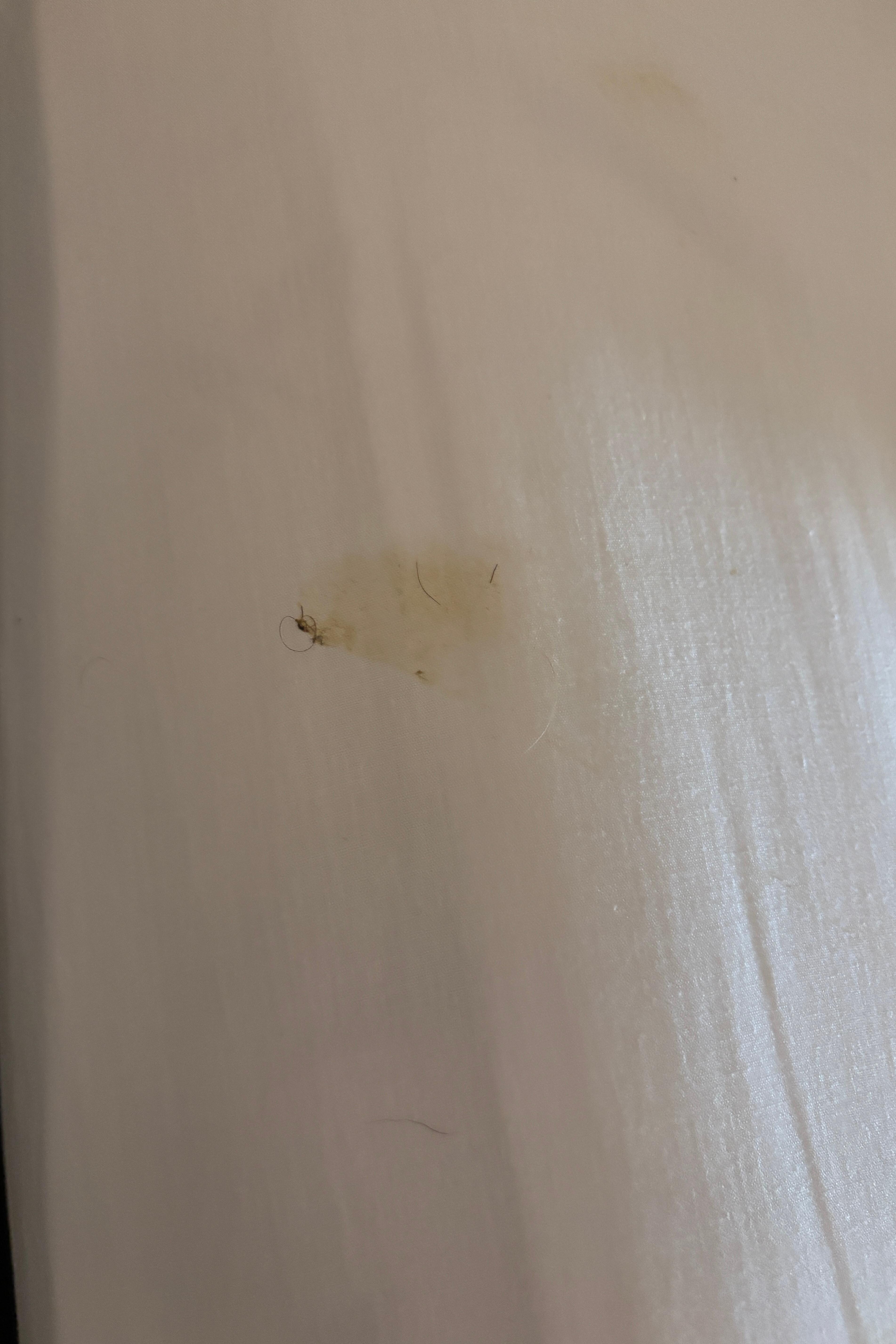 The sheets were dirty!