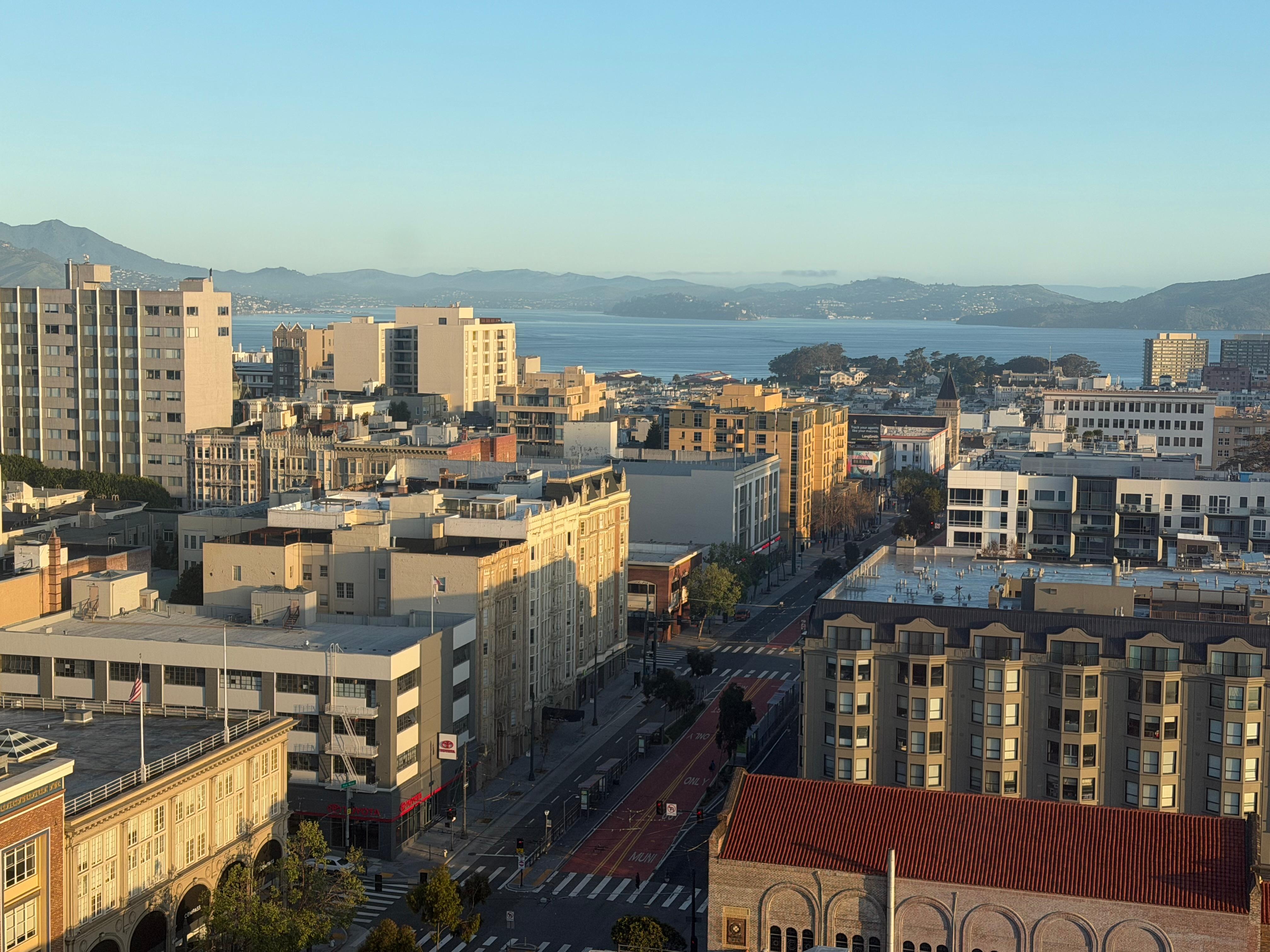 View from corner room on 19th floor 