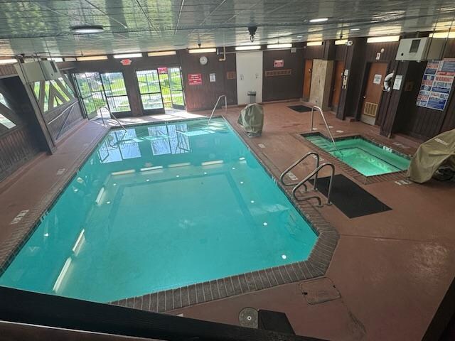 Indoor heated pool and hot tub