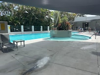 Lap pool with smaller pools for sitting