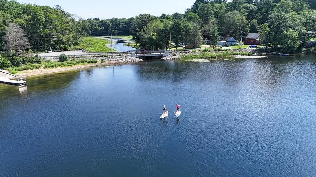 Drone shot of SUPs