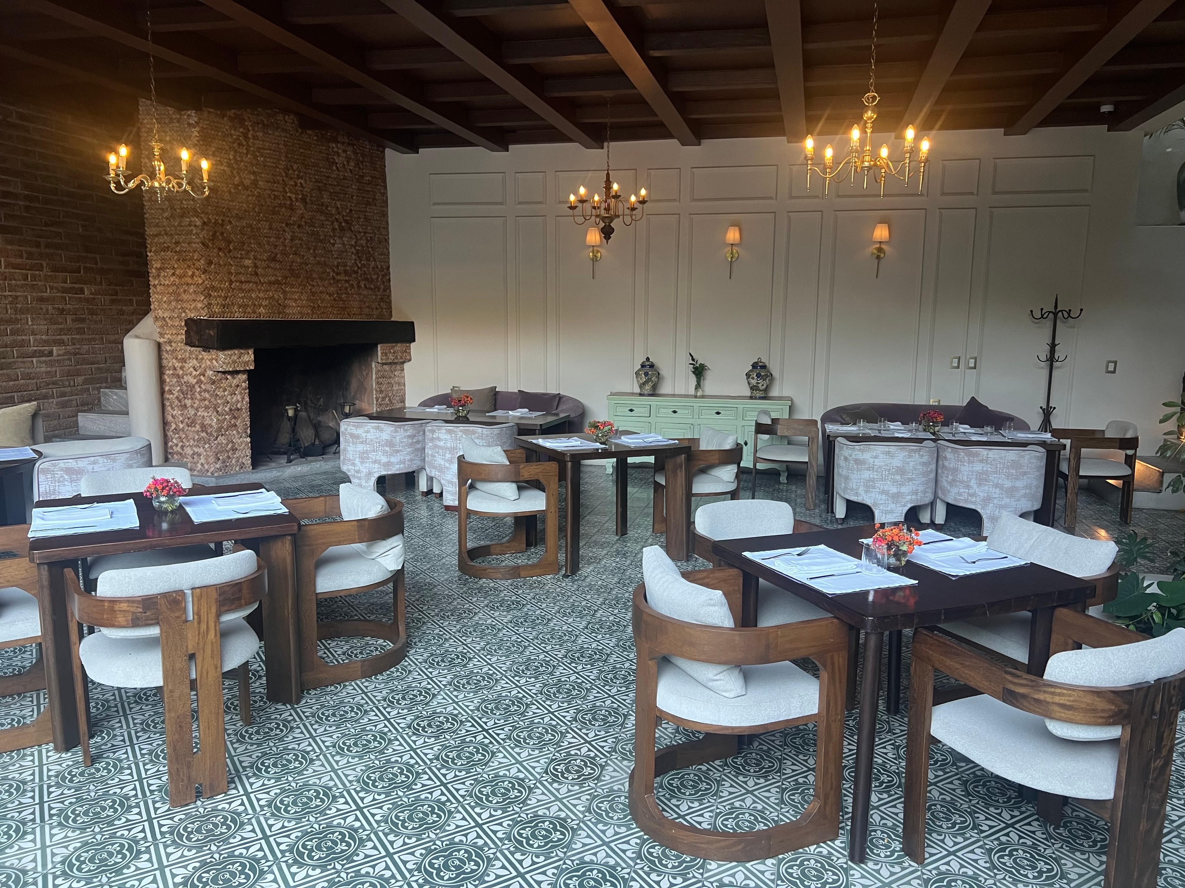 The patio dining area. 