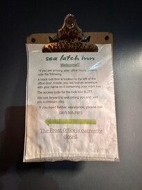 They put the lockbox code on the sign so anyone can unlock the box and get your keys. Dangerous! Someone could be waiting in your room.