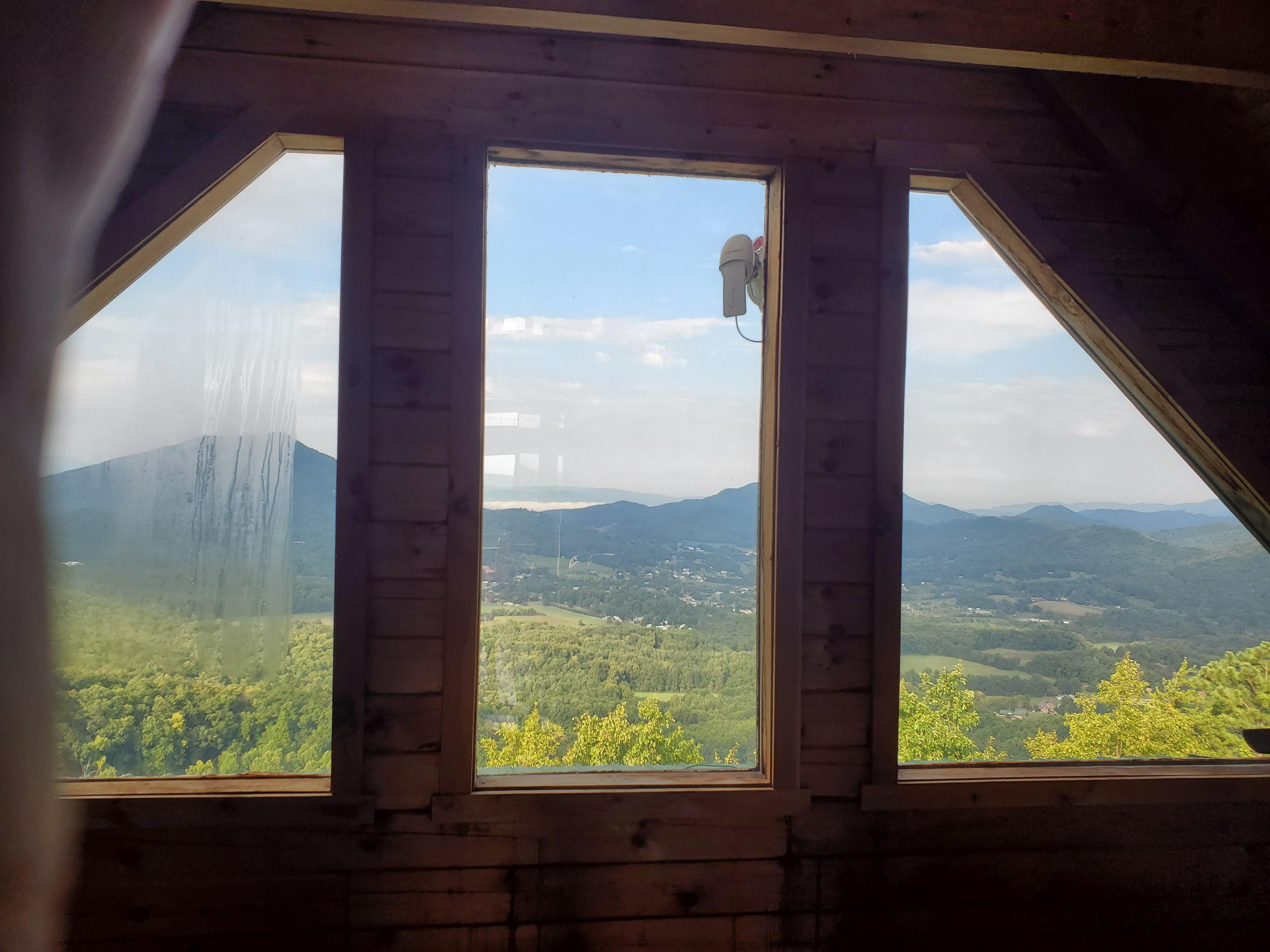 A view through the loft window in the morning, about 9:30 am.
