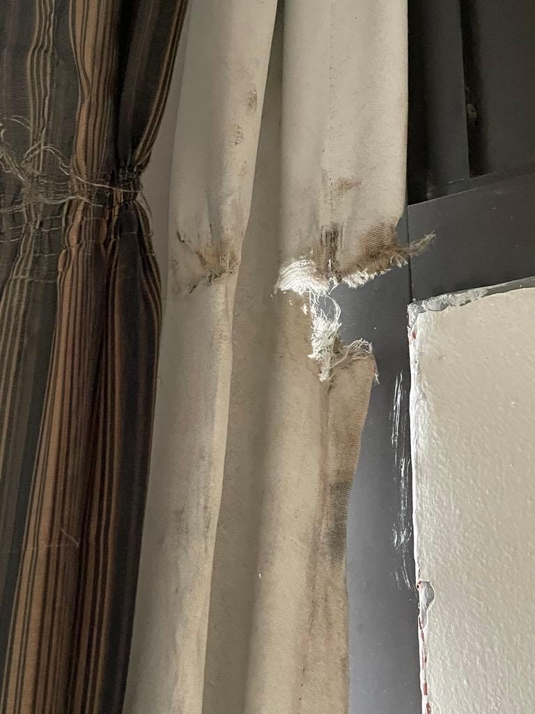 Drapes by door