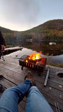 Chilling by the fire pit.