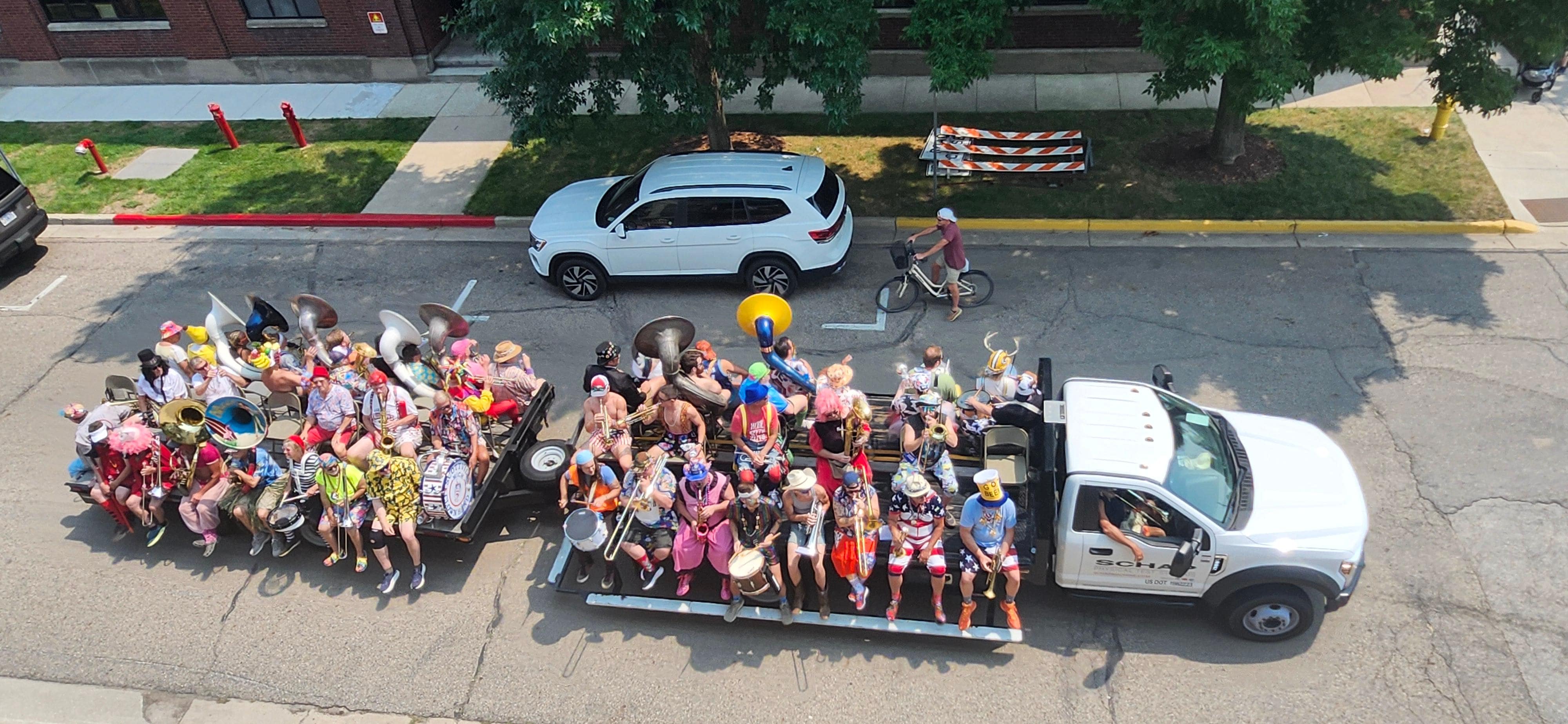 Scottville Clown Band from our balcony