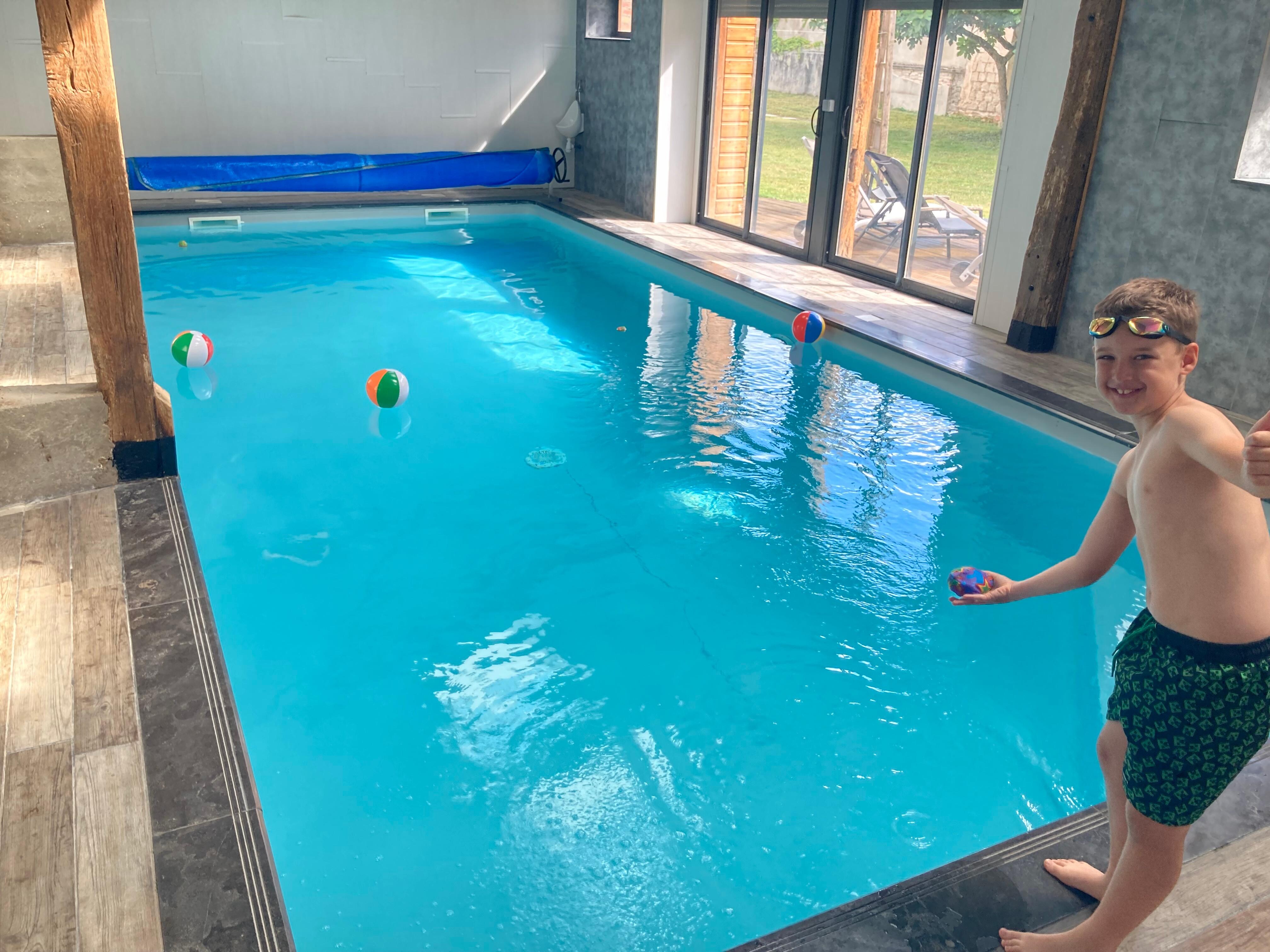 Wonderful pool - about 5'2" deep all across with steps in.