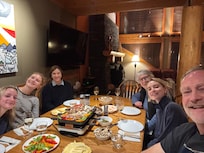 Roclette dinner around the large table