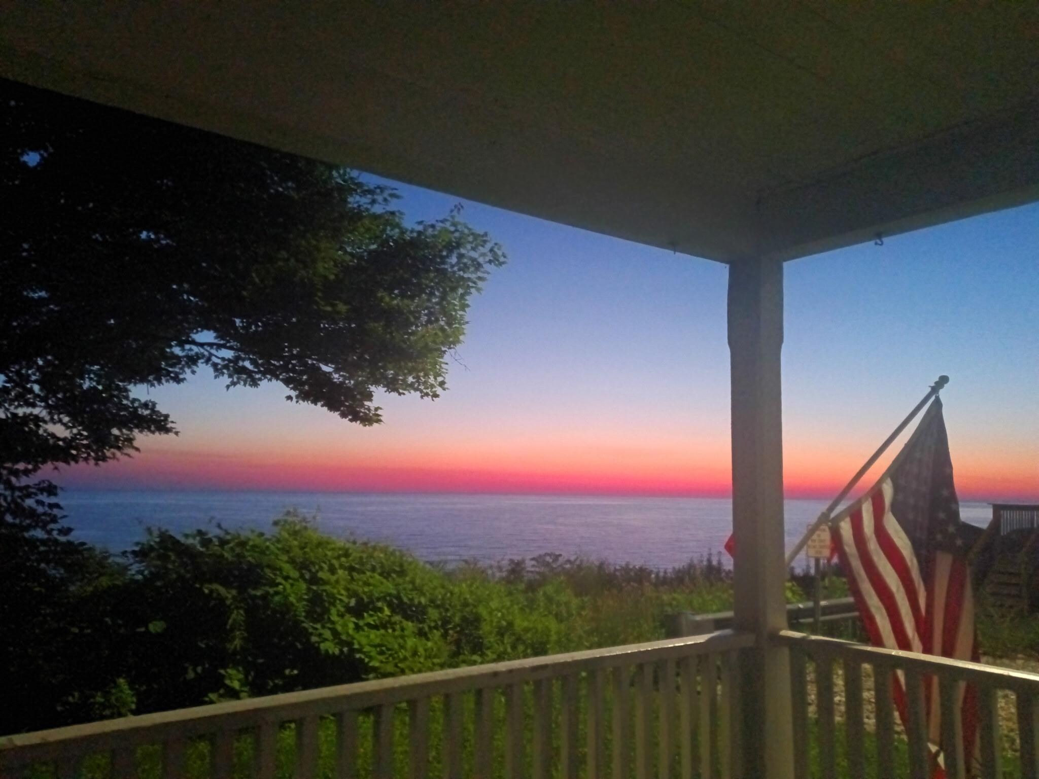 Sunrise from the porch. 