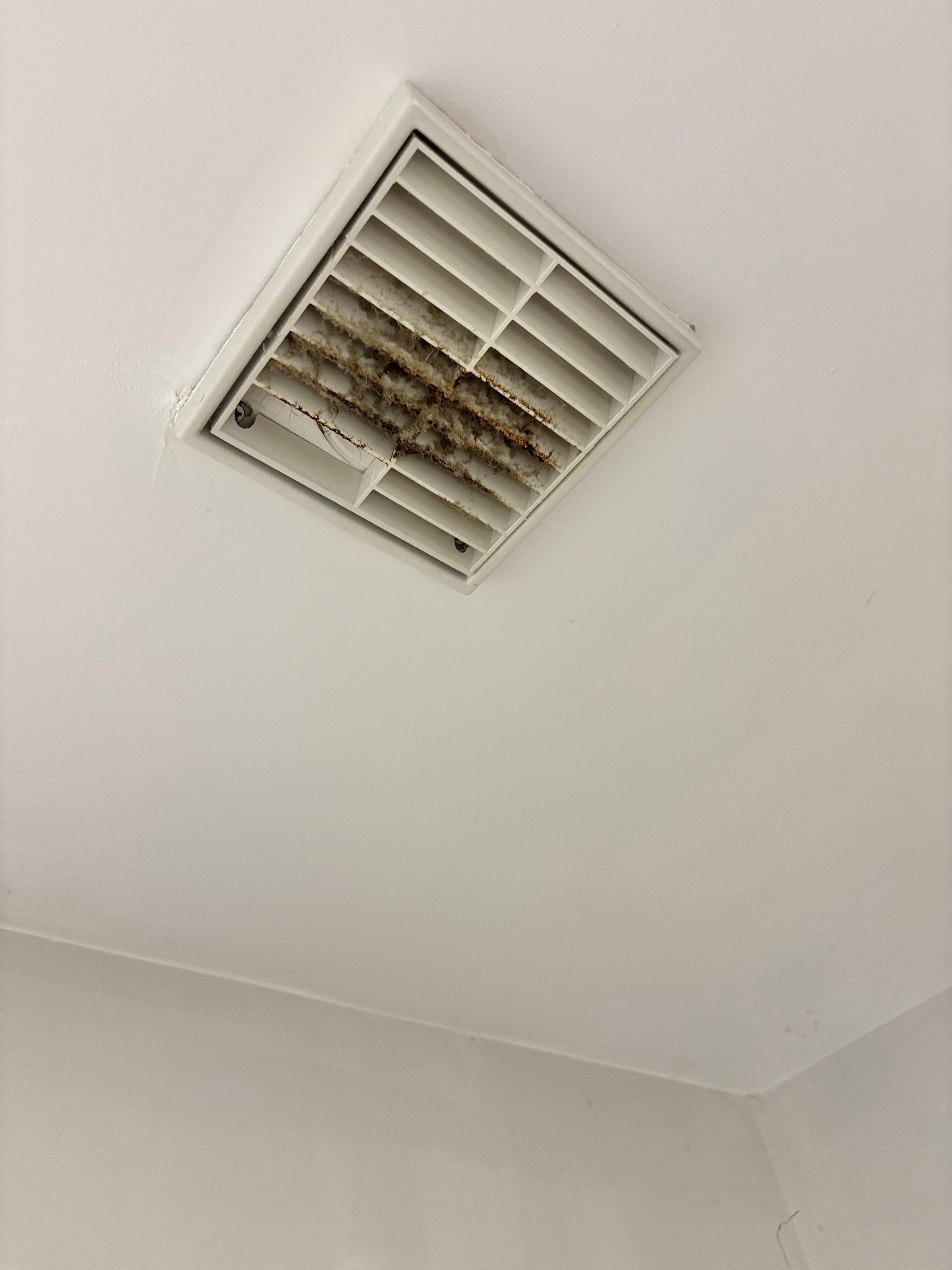 Extractor fan in bathroom