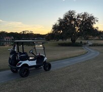 Golf cart @ Hill Top 9 hole executive golf course.