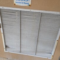 All the venting in the pool area looked like this