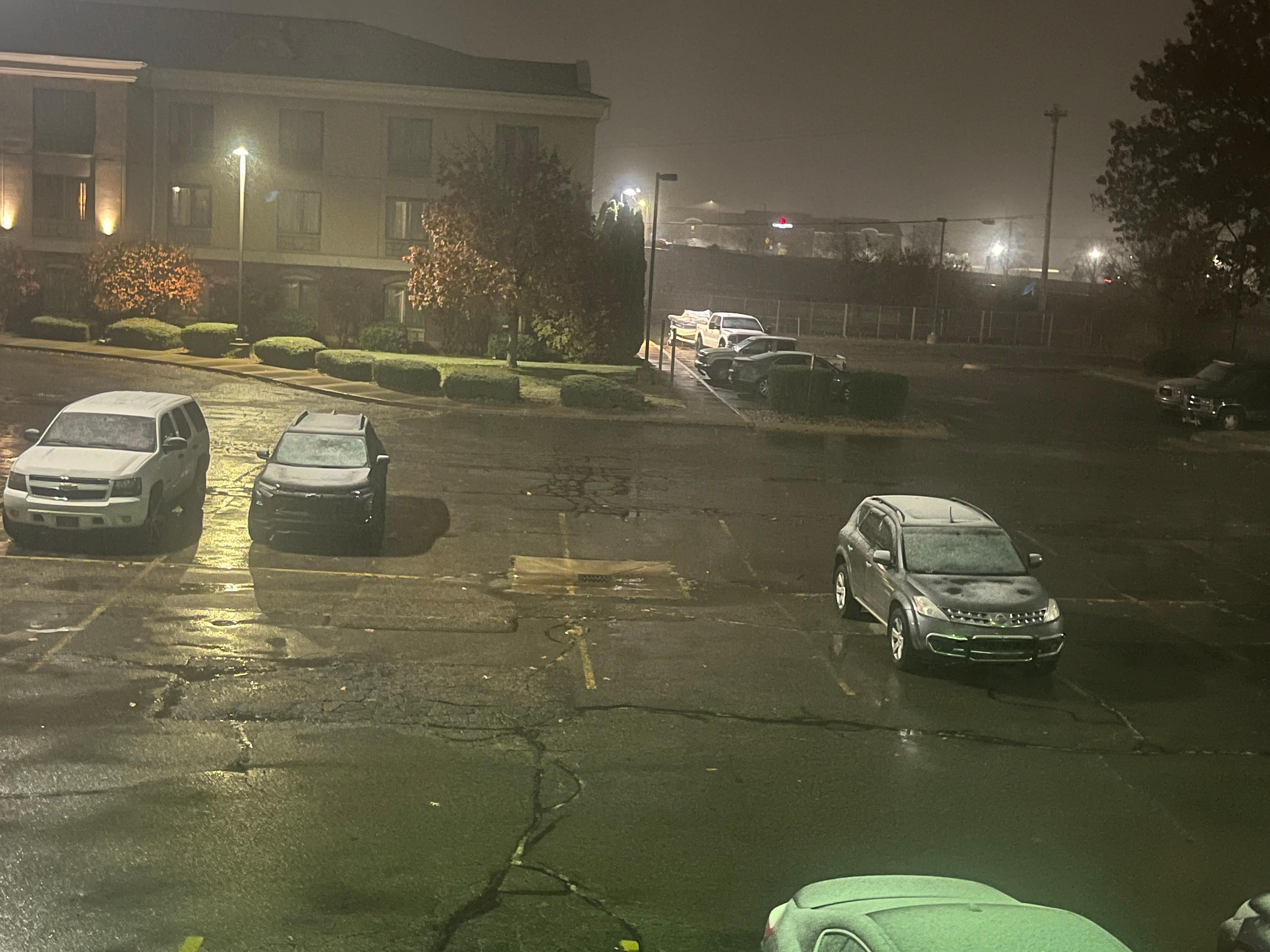 The parking lot was always well lit so felt my vehicle was safe